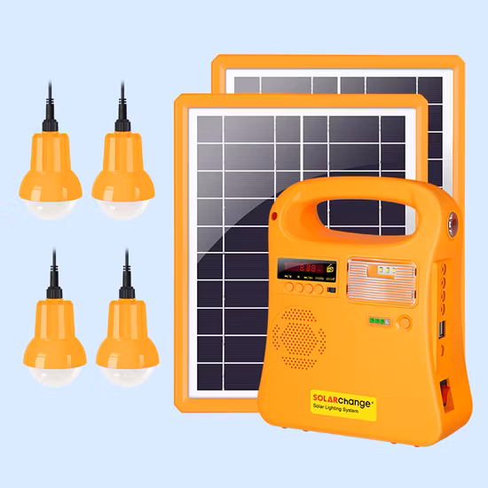 Sistema de energia solar recarregável para iluminação interna e externa Sf-904