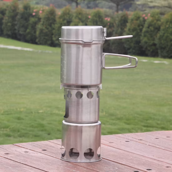 Mini Fogão a Lenha Leve para Cozinhar ao Ar Livre para Piquenique e Acampamento